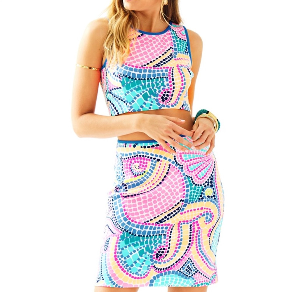 LILLY PULITZER TWO PIECE CROP TOP KENNEDY SET